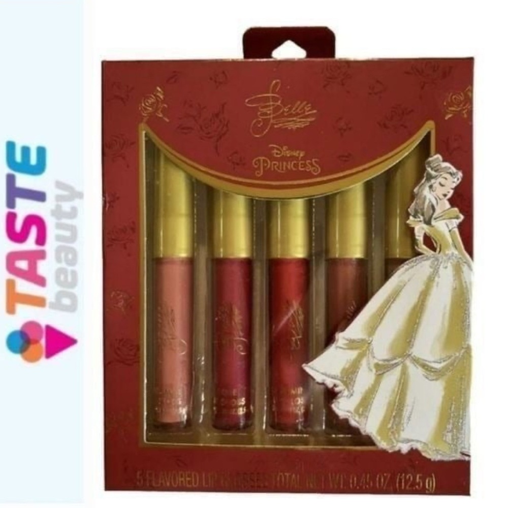 NEW Disney Princess Belle Flavored Lip Glosses 5 Pack